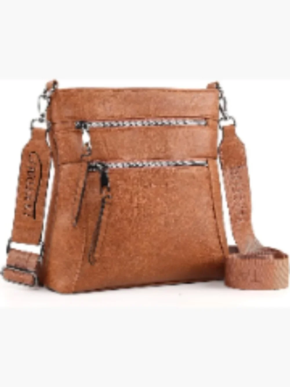 Women's Vegan Leather Crossbody Bag with RFID Blocking and Multi Pockets